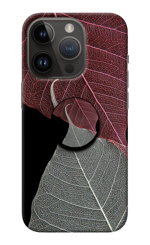 Leaf Pattern iPhone 14 Pro Pop Case