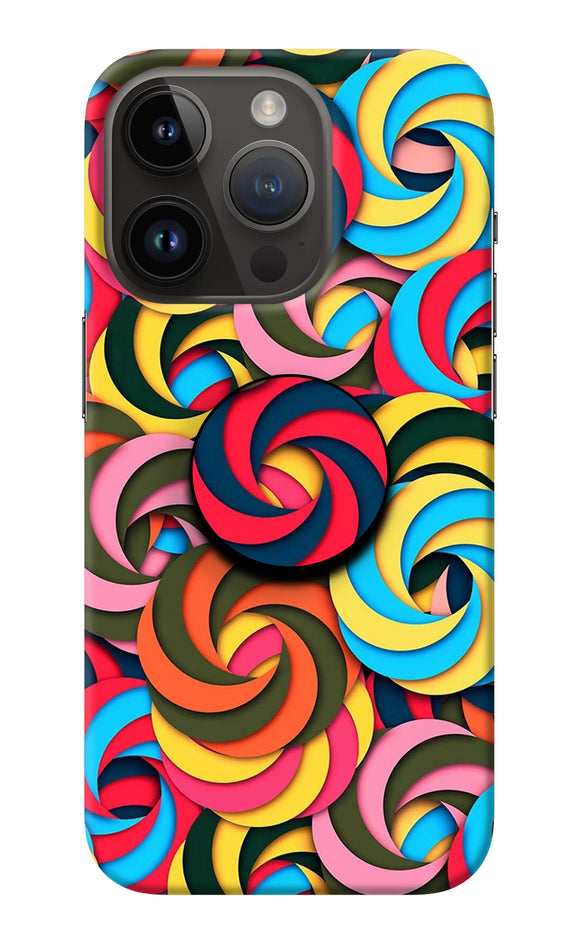 Spiral Pattern iPhone 14 Pro Pop Case