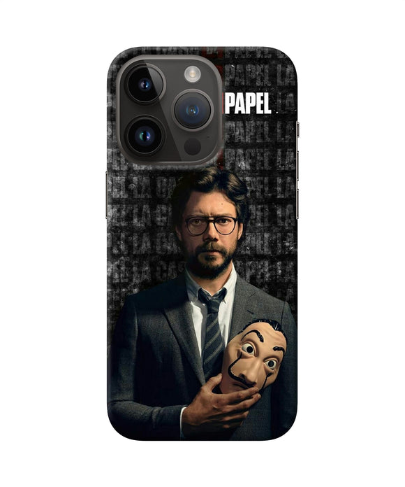 Money Heist Professor with Mask iPhone 14 Pro Back Cover