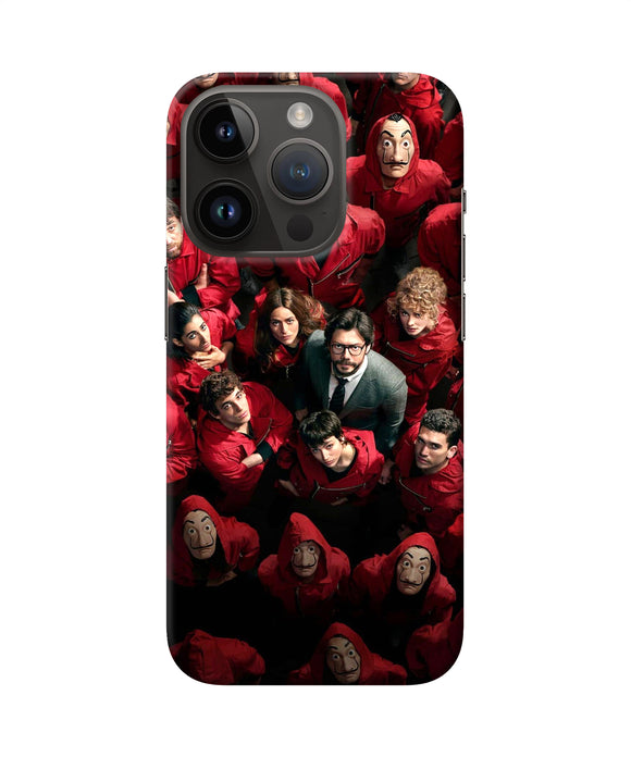 Money Heist Professor with Hostages iPhone 14 Pro Back Cover