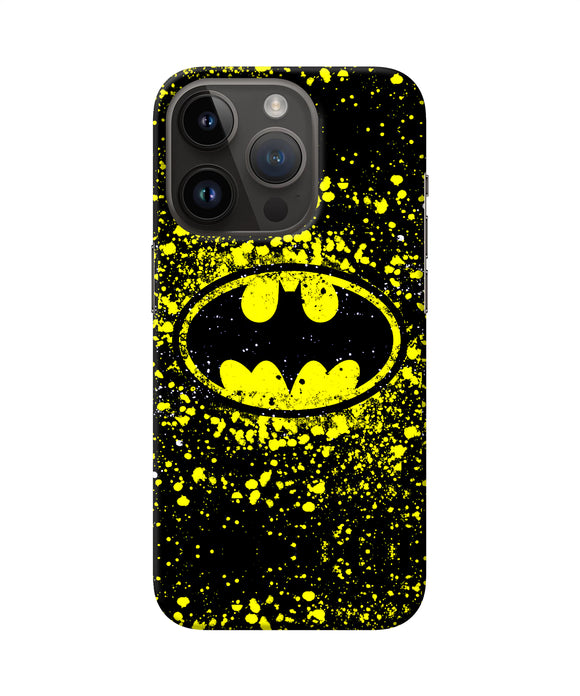 Batman last knight print yellow iPhone 14 Pro Back Cover