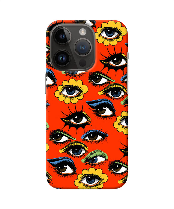 Abstract eyes pattern iPhone 14 Pro Back Cover