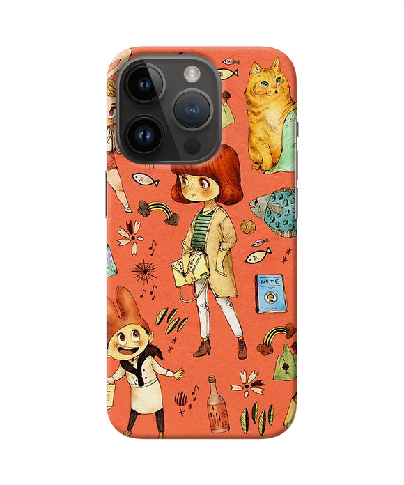 Canvas little girl print iPhone 14 Pro Back Cover