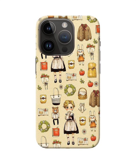 Canvas girl print iPhone 14 Pro Back Cover