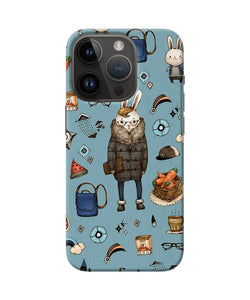 Canvas rabbit print iPhone 14 Pro Back Cover