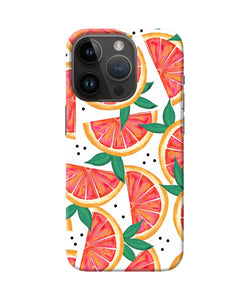 Abstract orange print iPhone 14 Pro Back Cover