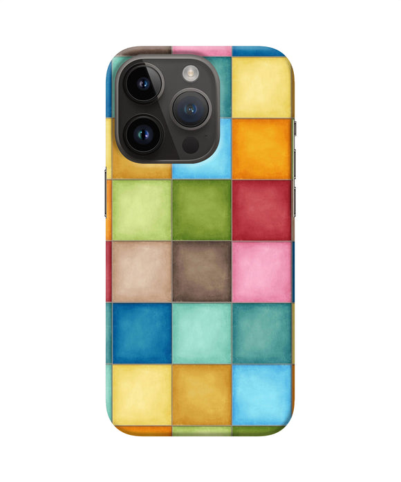Abstract colorful squares iPhone 14 Pro Back Cover