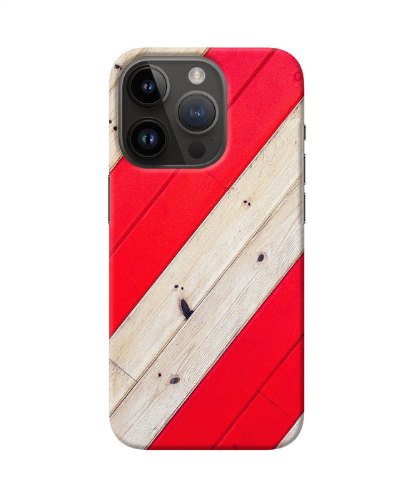 Abstract red brown wooden iPhone 14 Pro Back Cover