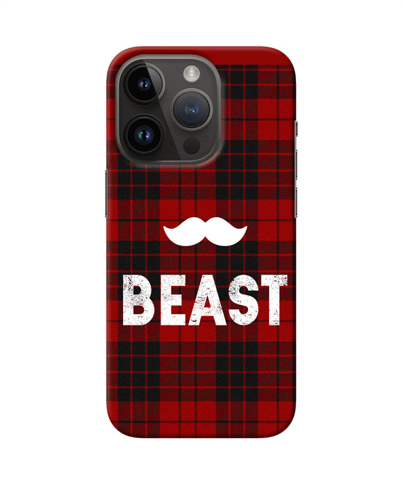 Beast red square iPhone 14 Pro Back Cover