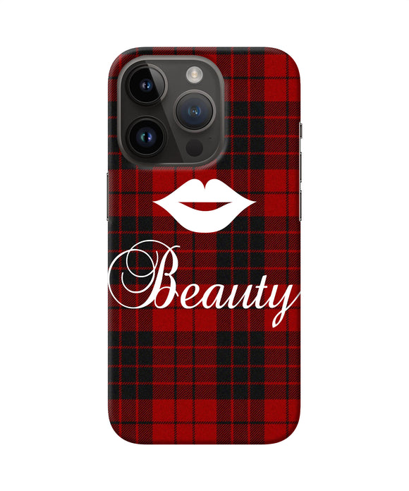 Beauty red square iPhone 14 Pro Back Cover