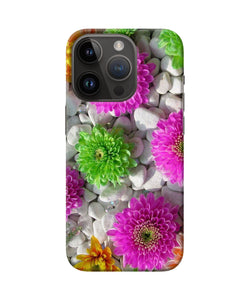 Natural flower stones iPhone 14 Pro Back Cover