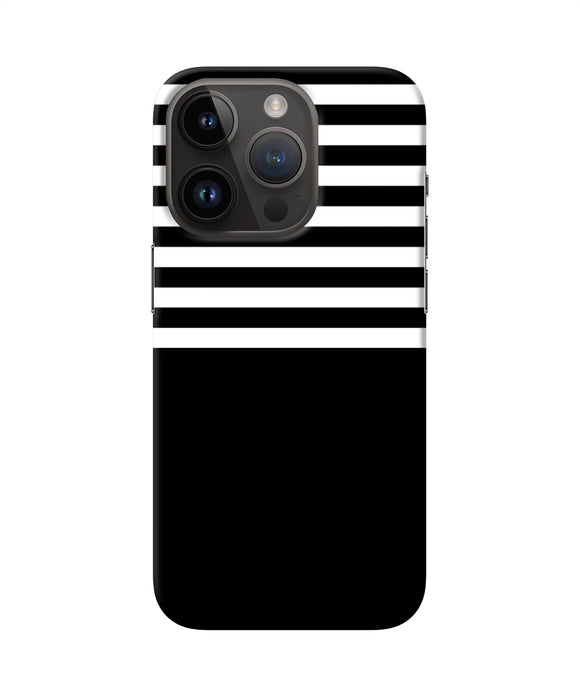 Black and white print iPhone 14 Pro Back Cover