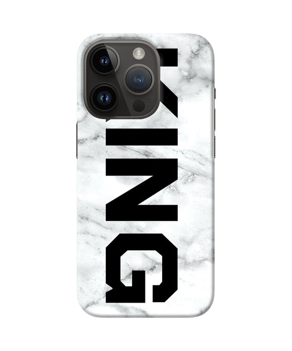 King marble text iPhone 14 Pro Back Cover