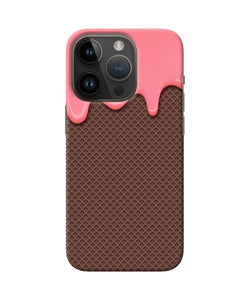 Waffle cream biscuit iPhone 14 Pro Back Cover