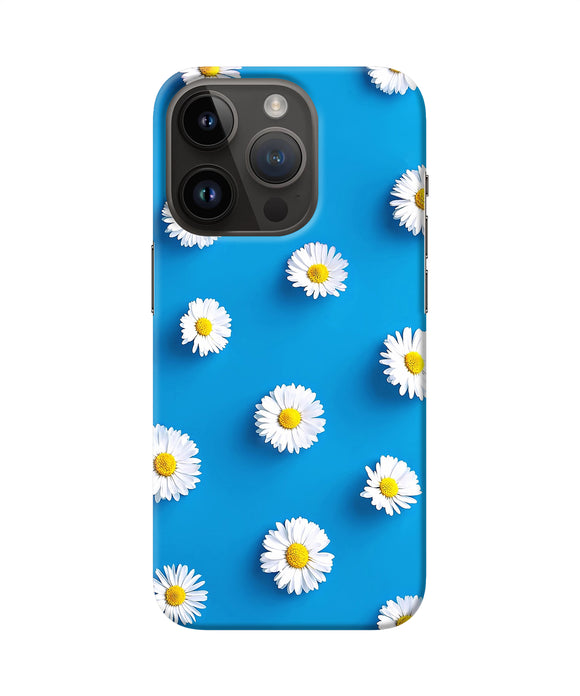 White flowers iPhone 14 Pro Back Cover