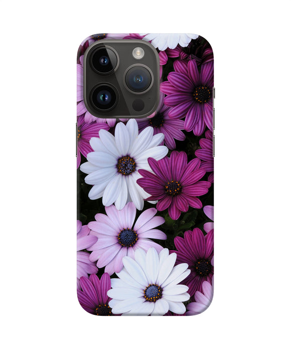 White violet flowers iPhone 14 Pro Back Cover