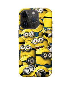 Minions crowd iPhone 14 Pro Back Cover