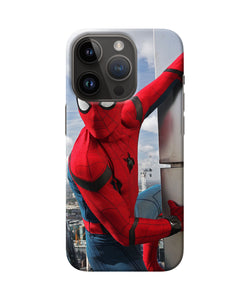 Spiderman on the wall iPhone 14 Pro Back Cover