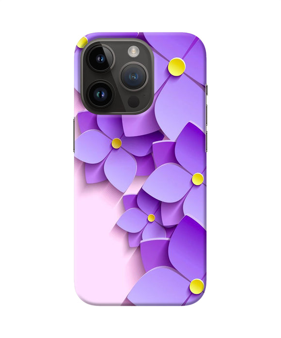 Violet flower craft iPhone 14 Pro Back Cover