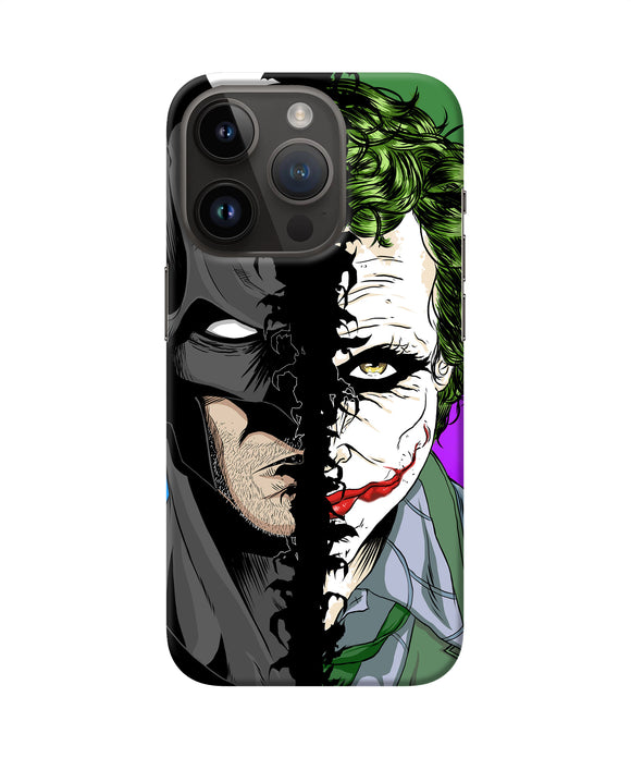 Batman vs joker half face iPhone 14 Pro Back Cover