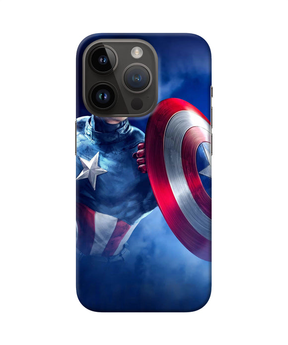 Captain america on sky iPhone 14 Pro Back Cover