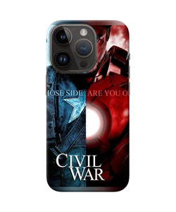 Civil war iPhone 14 Pro Back Cover