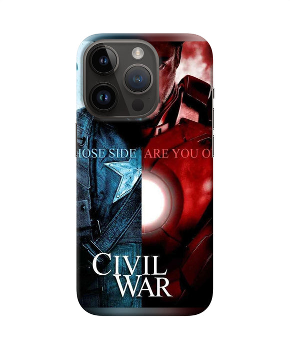 Civil war iPhone 14 Pro Back Cover