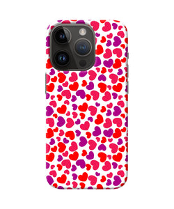 Red heart canvas print iPhone 14 Pro Back Cover