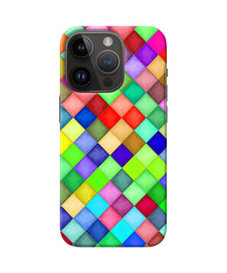 Abstract colorful squares iPhone 14 Pro Back Cover