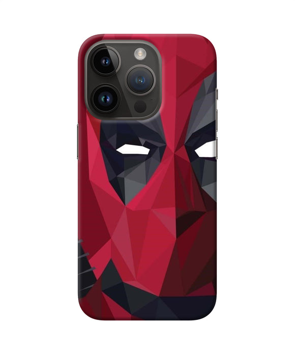 Abstract deadpool half mask iPhone 14 Pro Back Cover