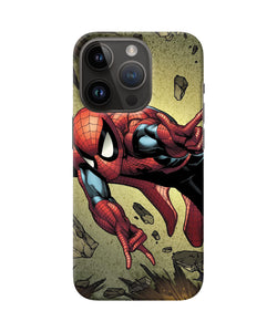 Spiderman on sky iPhone 14 Pro Back Cover