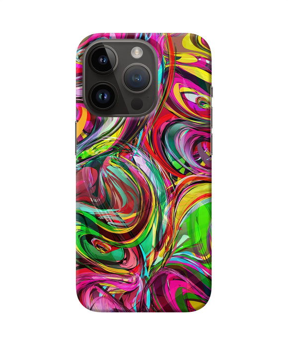 Abstract colorful ink iPhone 14 Pro Back Cover