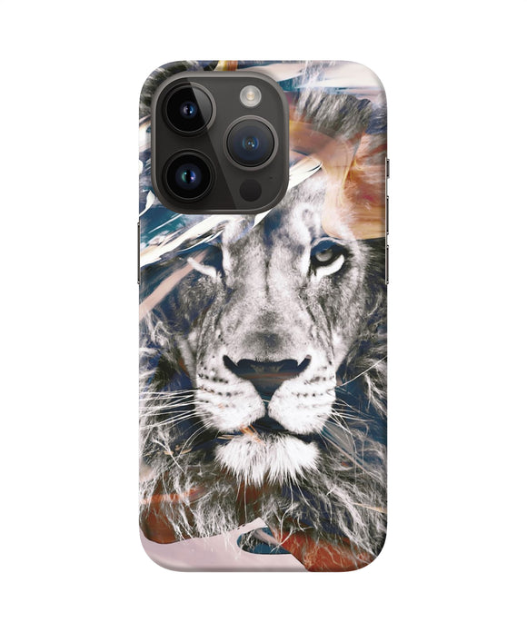 Lion poster iPhone 14 Pro Back Cover