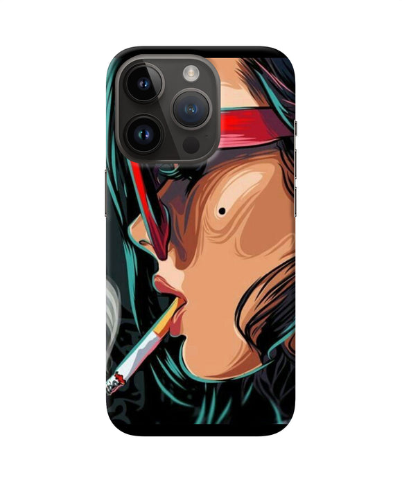 Smoking girl iPhone 14 Pro Back Cover