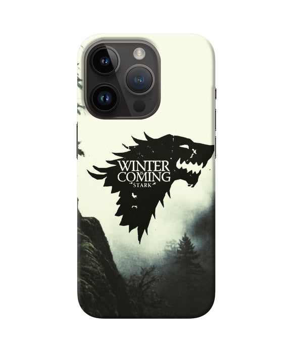 Winter coming stark iPhone 14 Pro Back Cover