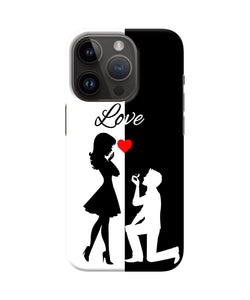 Love propose black and white iPhone 14 Pro Back Cover