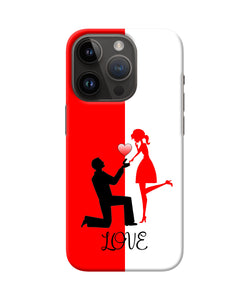 Love propose red and white iPhone 14 Pro Back Cover