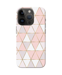 Abstract pink triangle pattern iPhone 14 Pro Back Cover