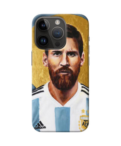 Messi face iPhone 14 Pro Back Cover