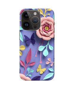 Flower canvas iPhone 14 Pro Back Cover