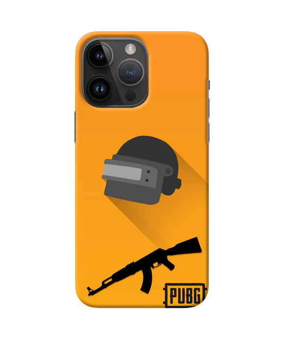 PUBG Helmet and Gun iPhone 14 Pro Max Real 4D Back Cover