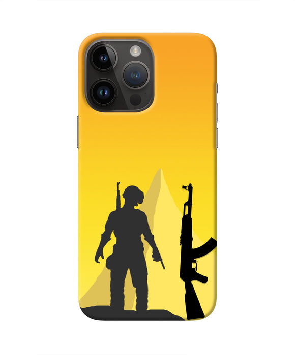 PUBG Silhouette iPhone 14 Pro Max Real 4D Back Cover