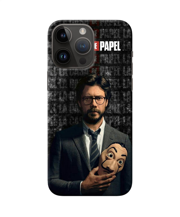 Money Heist Professor with Mask iPhone 14 Pro Max Back Cover