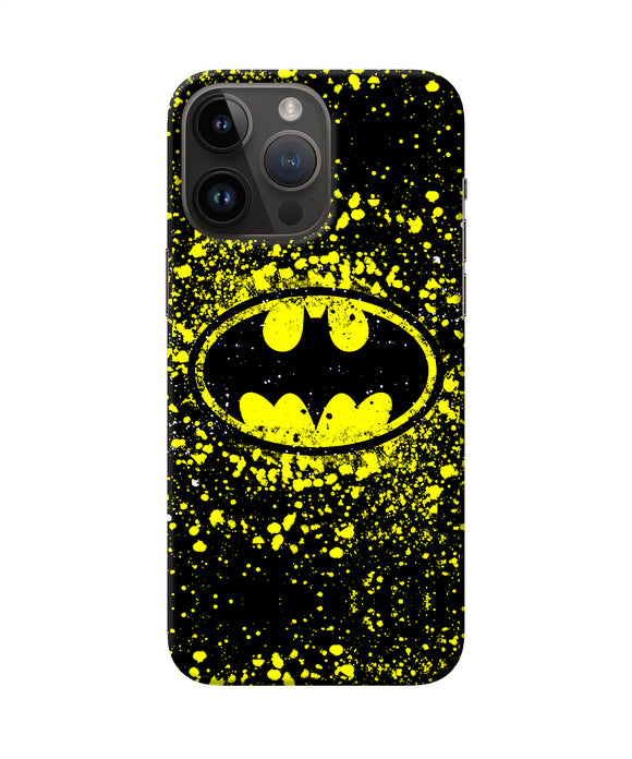 Batman last knight print yellow iPhone 14 Pro Max Back Cover