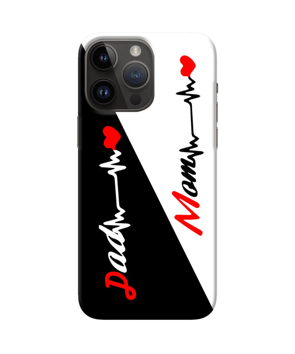 Mom dad heart line iPhone 14 Pro Max Back Cover