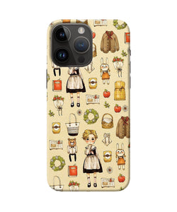 Canvas girl print iPhone 14 Pro Max Back Cover