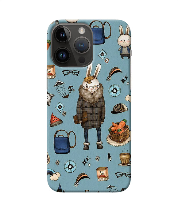 Canvas rabbit print iPhone 14 Pro Max Back Cover