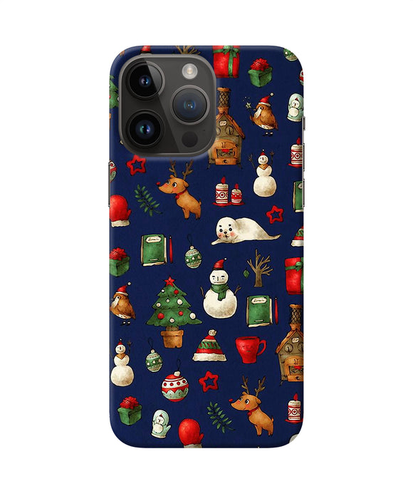 Canvas christmas print iPhone 14 Pro Max Back Cover