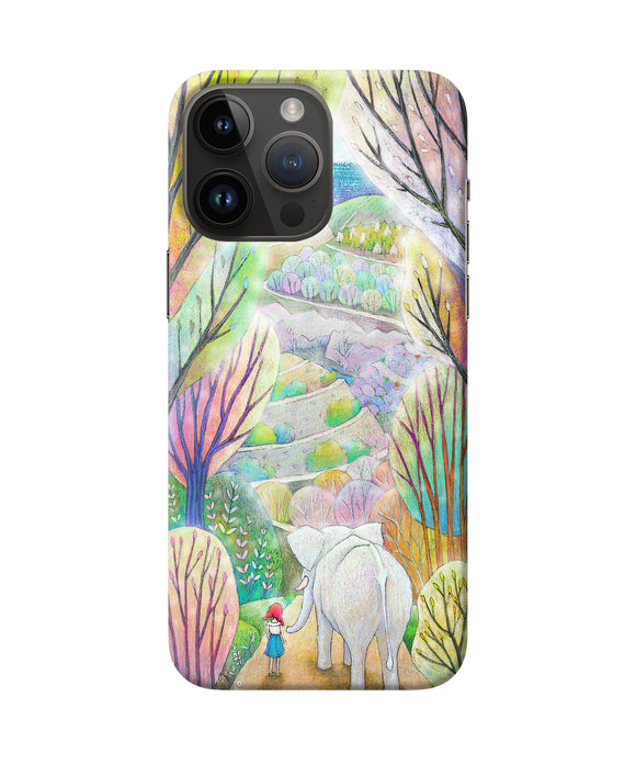 Natual elephant girl iPhone 14 Pro Max Back Cover