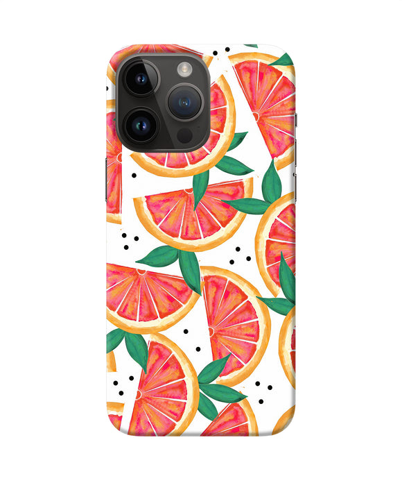 Abstract orange print iPhone 14 Pro Max Back Cover